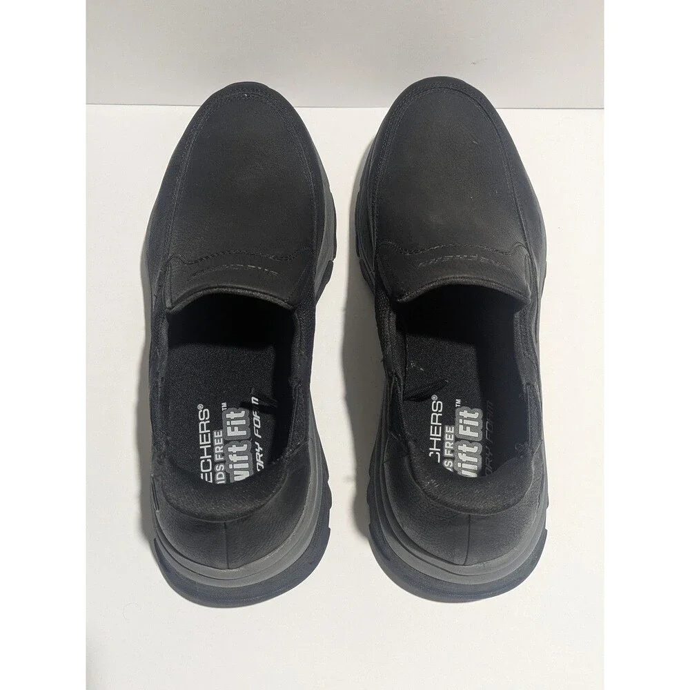 Skechers Relaxed Fit Memory Foam Black‎ Slip On Shoes Men’s 11